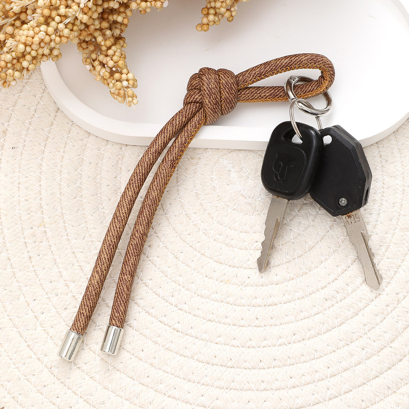New denim woven car key chain pendant wrist rope car key chain pendant bag pendant