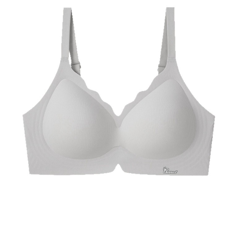 Pequeño pecho sin marcas ropa interior recopilación fija ajustable gruesa copa de palma soporte suave transpirable sin anillo de acero sujetador