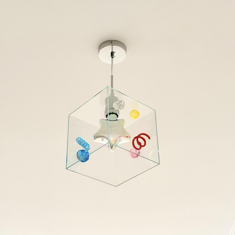 Memphis Dopamine Bedside Small Pendant Light for Children's Girls' Room, Entryway, Dining Room, Bedroom, Simple Fishing Line Glass Lighting Fixture Memphis Dopamine Bedside Small Pendant Light for Children's Girls' Room, Entryway, Dining Room, Bedroom, Simple Fishing Line Glass Lighting Fixture