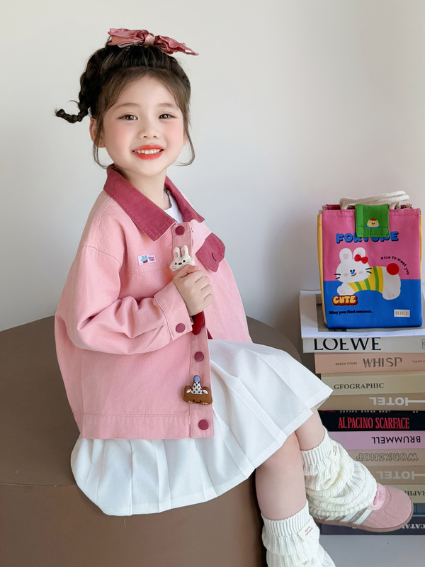 女童休闲夹克外套春秋2025新款儿童时髦秋装女宝宝韩系超洋气上衣|undefined