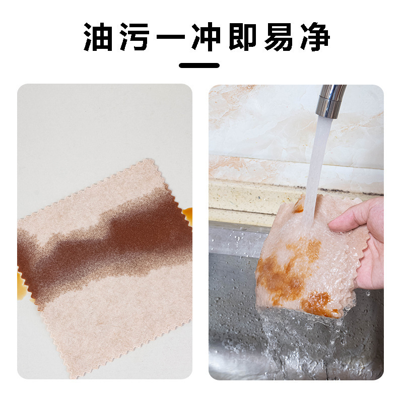 Loofah Rag aceite-absorbente aceite no colgante de cocina fácil de limpiar esponja espesa esponja paño toalla estropajo fibra vegetal image 6