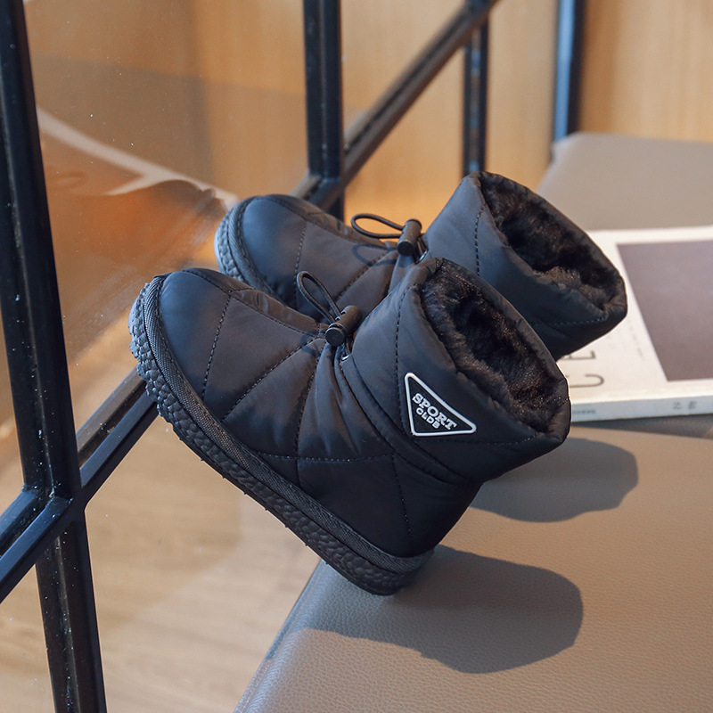 Poikien lumiset saappaat muotimerkki 2023 talven uudet vedenpitävät lasten suuret puuvillakengät, pehmoiset ja paksut tytöille_voghion.com