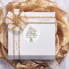 銅版紙聖經貼紙不乾膠標籤禮品裝飾信封封口貼Believe in yoursel