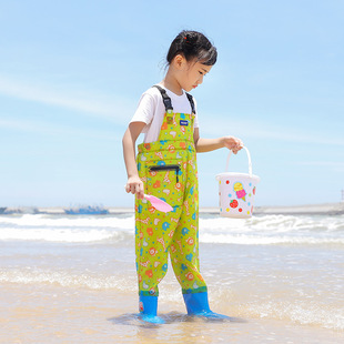 Yecheng Yuxing Children's One-piece Laundry Pants Play Beach Catch Fish Play Water Children's Men's and Women's Laundry Clothes Water Boots