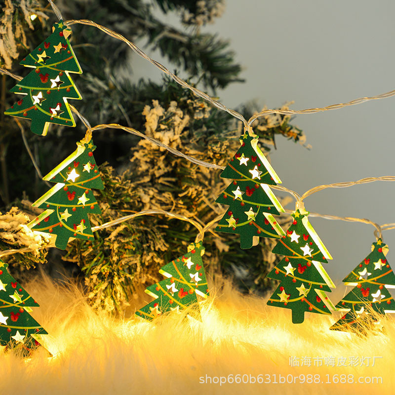 LEDクリスマスライトストリング鉄芸老人雪だるまクリスマスツリー祭り装飾イルミネーションストリングルーム雰囲気配置ライトストリング|undefined