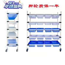 电商仓库拣货车可调节平面斜面静音分拣配货周转推车线棒结构架子