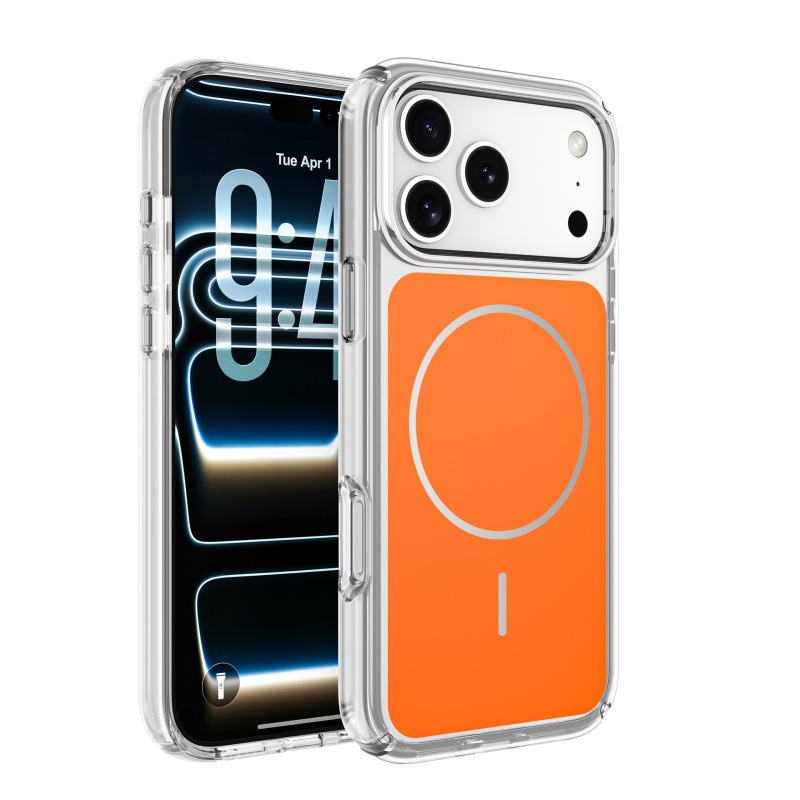 Defender Imitation Original Series Apple Magnetic Anti-Scratch iPhone 17 Pro Max Four-Corner Anti-Collision Orange 16 Phone Case