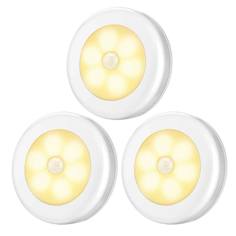 Motion Sensor Light Indoor Novelty Round Human Sensent Creative LED Light Light