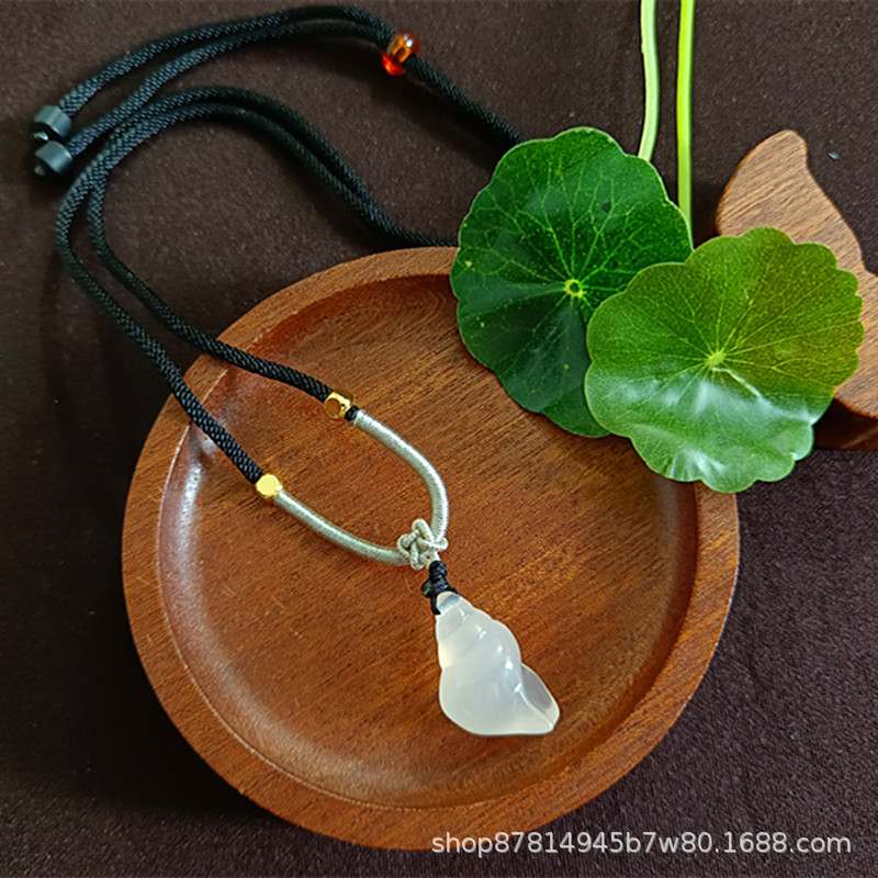 검은색 밧줄이 달린 달팽이 (24*15mm)