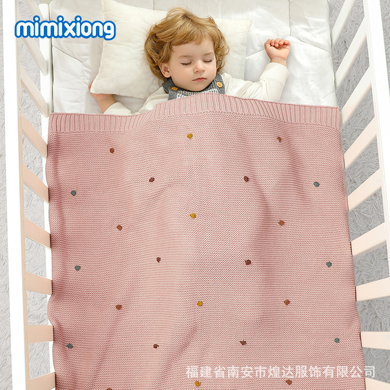 インホット販売春と夏の新しい綿手作りフックボール幼児ブランケットベビーカーカバー昼寝エアコンブランケット|undefined