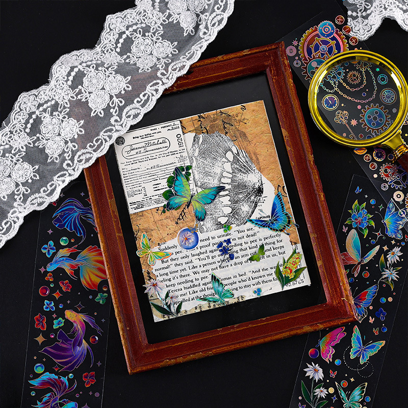 Sueño fragmento serie bronceado impermeable pvc goo tarjeta de pegatinas lindo diario de los niños pegatinas material de papelería pegatinas