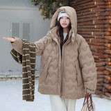 Демисезонная бархатная длинная толстовка с капюшоном, пуховик, большой размер, утиный пух, средней длины