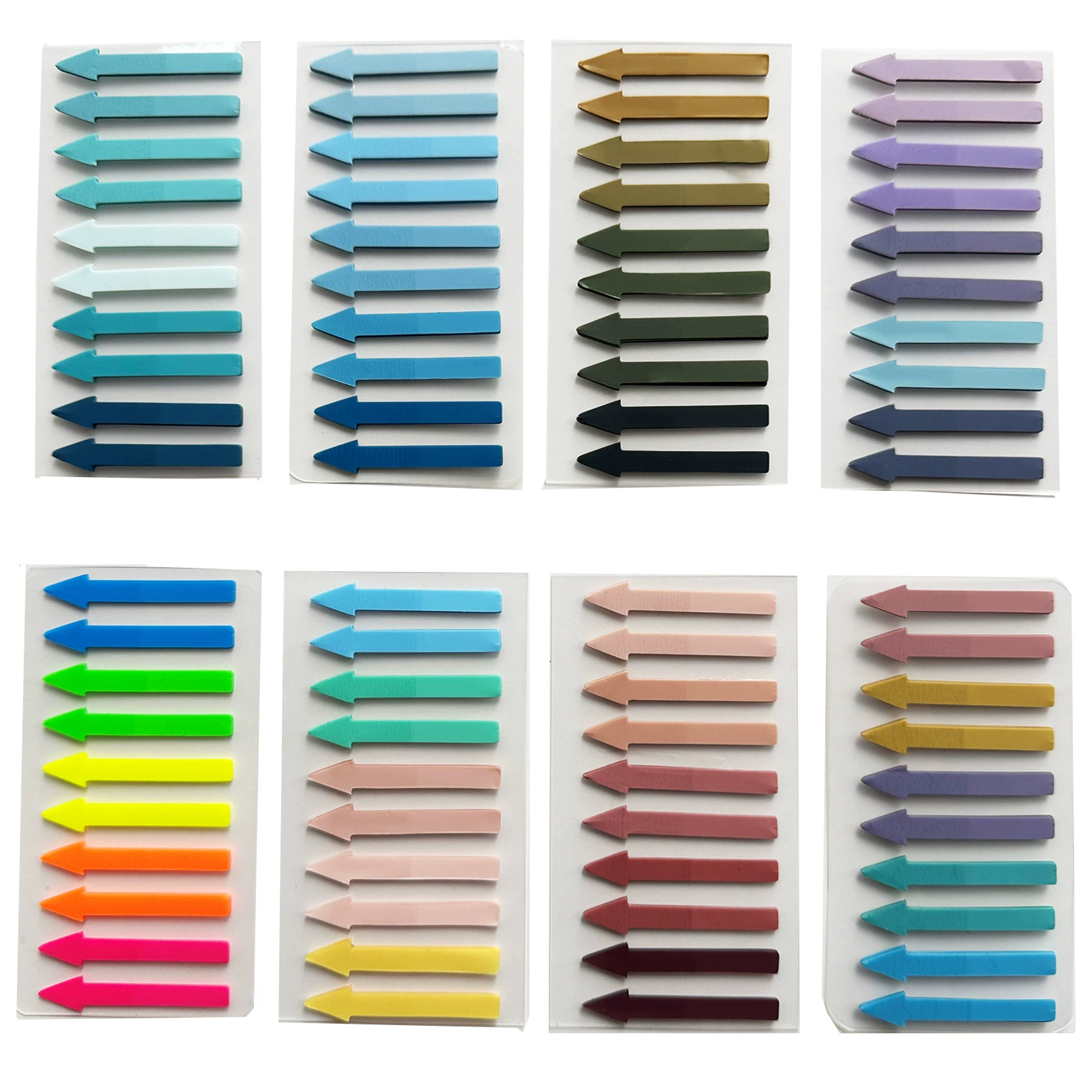 Новые цветные заостренные индексные наклейки Моранди прозрачные липкие наклейки для чтения заметок студенческие наклейки со стрелками