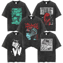 �������Tomie Junji lto����ˮϴ����ӡ������T�������� t-shirt