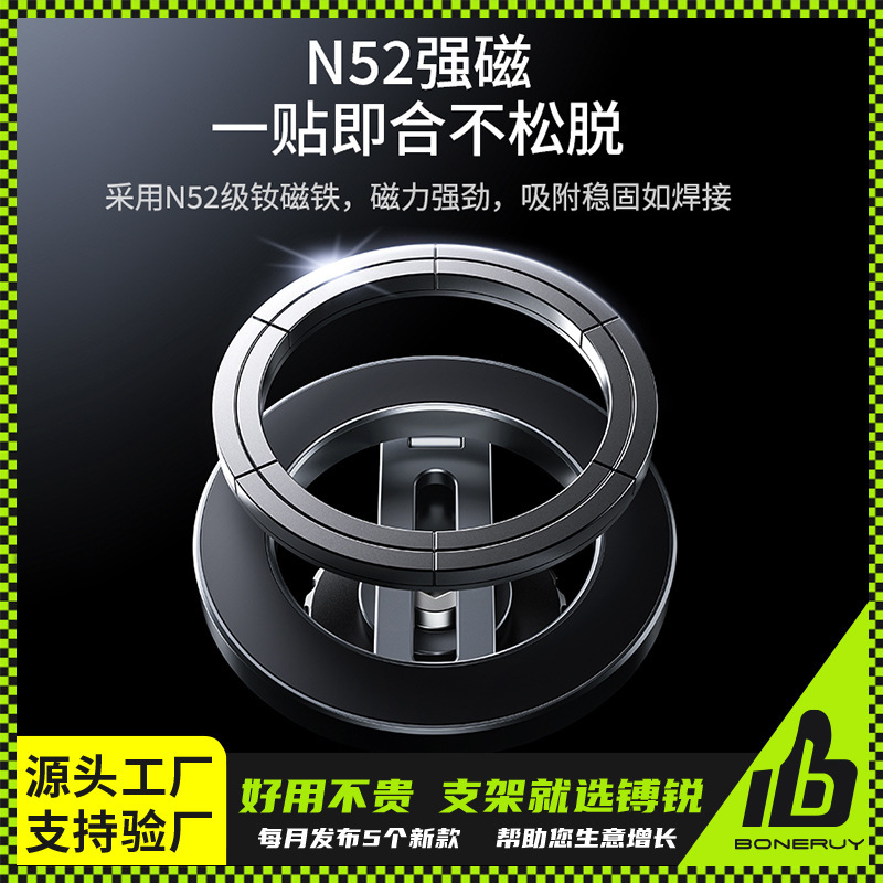 Boneruy コールドシューズ 同画面携帯電話ホルダー Magsafe 磁気折りたたみ一眼レフカメラ三脚外部|undefined