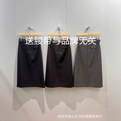 25早秋新款法式极简风不对称口袋中长款包臀气质高腰显瘦女半身裙
