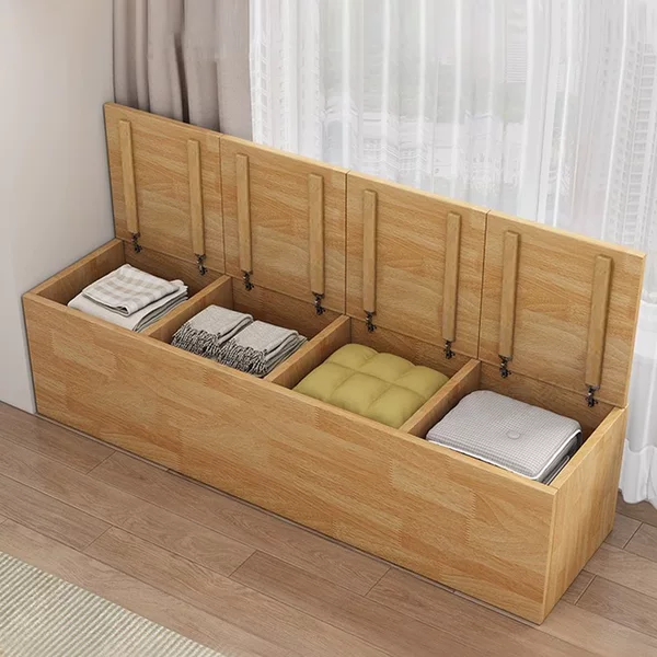 Solid wood bay window cabinet, bedroom seating storage cabinet, small apartment tatami low cabinet, window sill storage cabinet