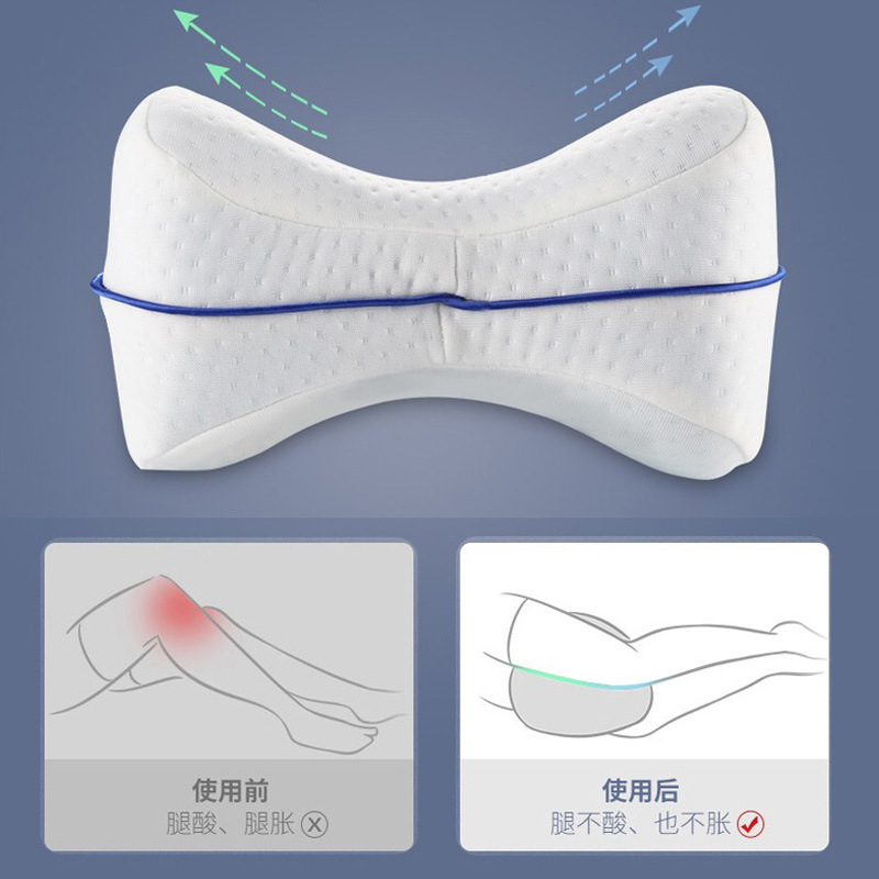 Almohadilla de pie de espuma de memoria clip de pierna almohada en forma de corazón almohada de pierna que forma rebote lento lado almohada para dormir mujeres embarazadas cojín de pierna almohada transfronteriza