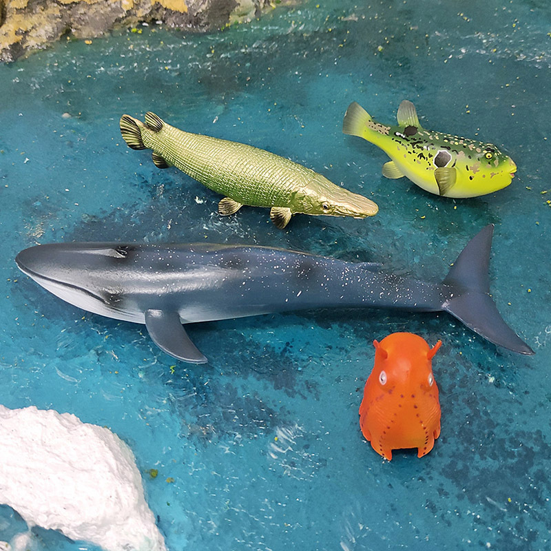 Exportación transfronteriza simulación Marina modelo animal submarino biológico cocodrilo Anguila tortuga de Río Ballena Azul volador elefante pulpo adornos