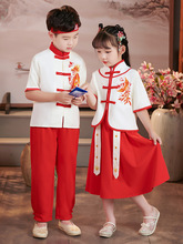 儿童国庆汉服女中国风小学生运动会合唱班服幼儿园古装国学演出服