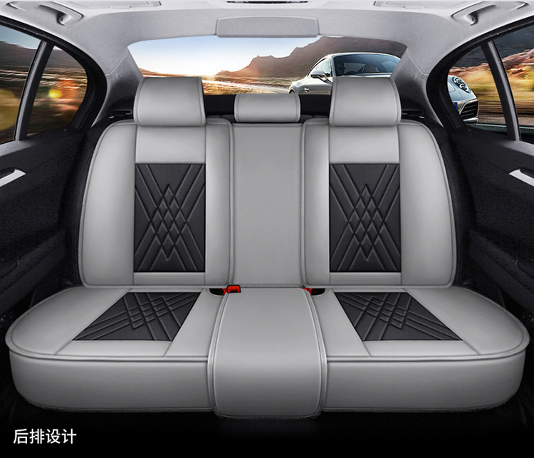 Car Space-Resistant Wear-Resistant Leather Universal Seat Cover for Five-Seater Cars, Full Coverage Car Seat Cover with Headrest and Lumbar Support, Exclusively for Cross-Border Supply