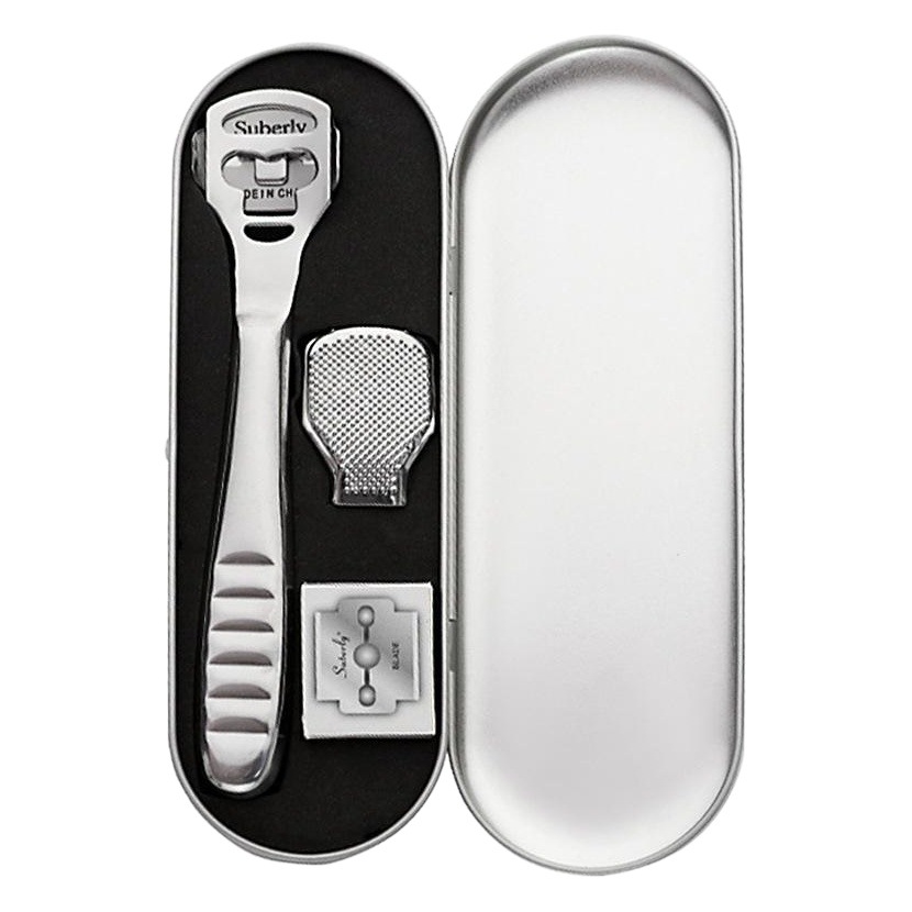 Raspador de pie de acero inoxidable transfronterizo hogar raspador de piel muerta Reparación de pies callos pie frotar tablero piedra cuchillo herramienta