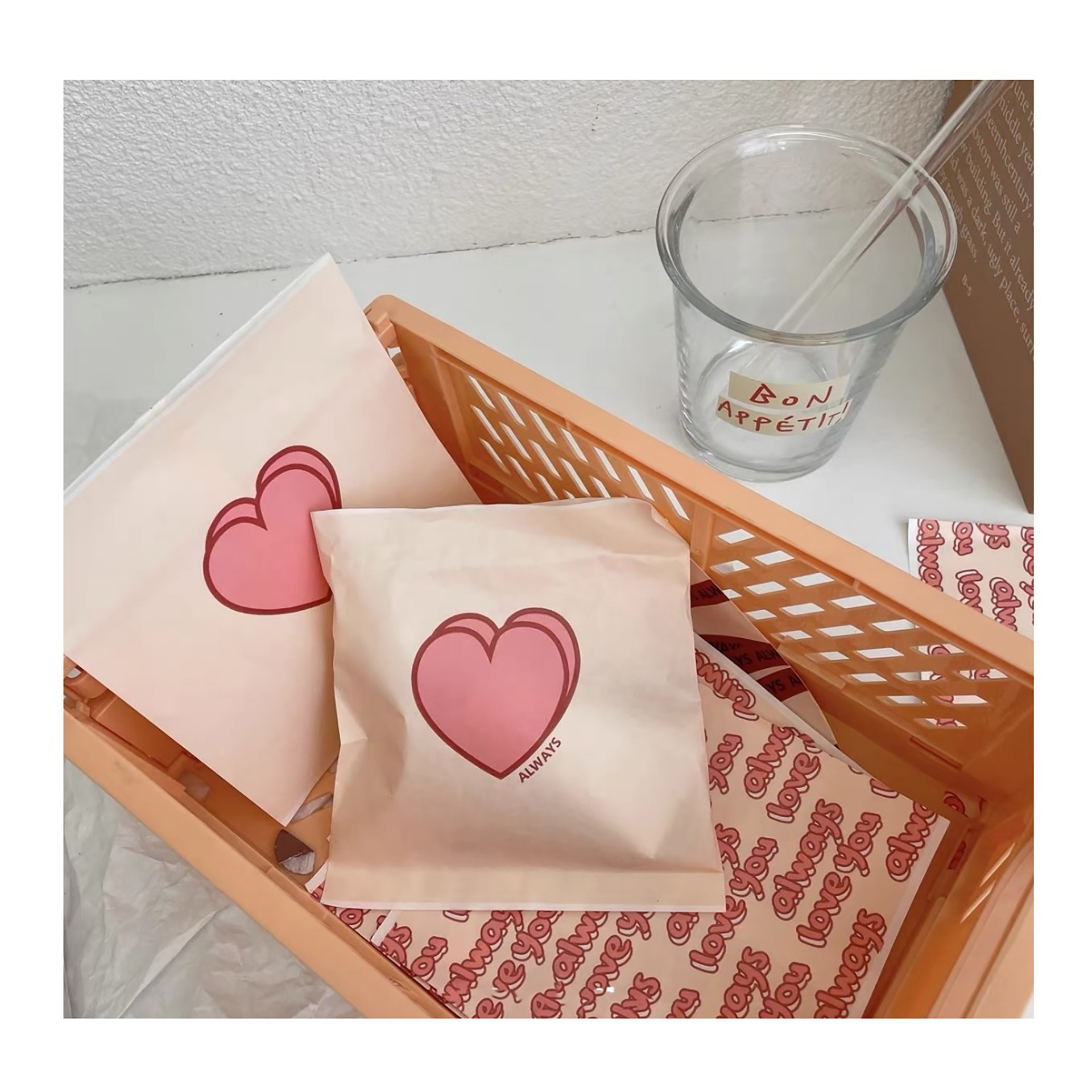 3g Weight Gift Wrapping Supplies Event & Party Supplies 1 Piece Quantity Party, Festival Occasion Letter, Heart Shape Pattern Simple Style Style Simple Style Letter Heart Shape Paper Party Festival Gift Wrapping Supplies Gift Wrapping Supplies 6