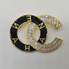 Brooch with letters, classic pin lapel pin, universal protective underware, accessory, Chanel style