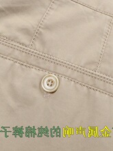 爸爸裤子中老年深裆薄款宽松休闲男裤大裤口男装纯棉夏季