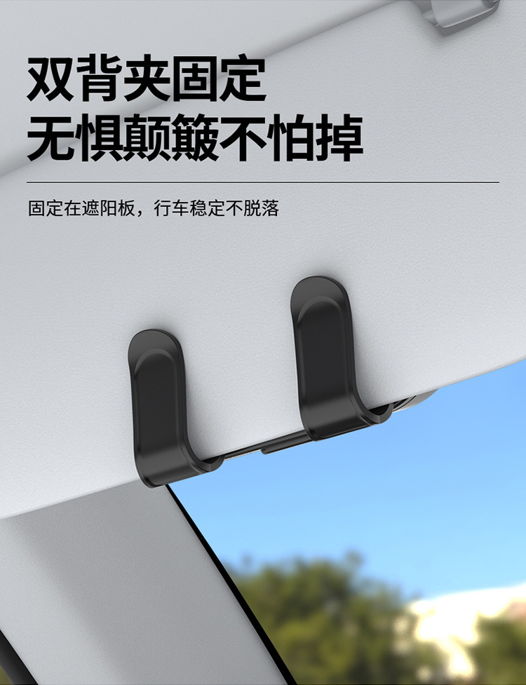 Car-Mounted Glasses Case, Sun Visor Storage for Glasses, Sunglasses, Car Card and Ticket Storage Box, Glasses Holder
