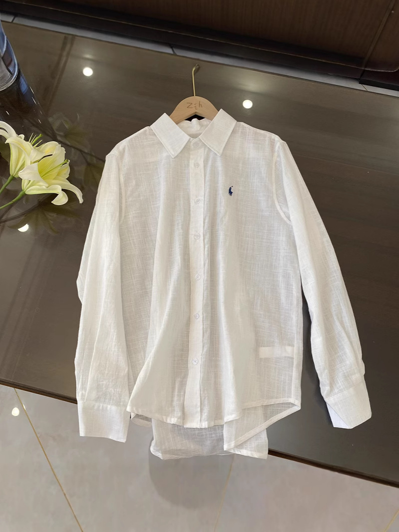 2025 Spring and Summer New Linen Shirt Sunscreen Women's Coat Pony Embroidered Cotton and Linen Loose Casual Slimming Women's Shirt 5