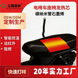 跨境爆款汽车电池加热片石墨烯发热片带温控碳纤维电热片工厂批发