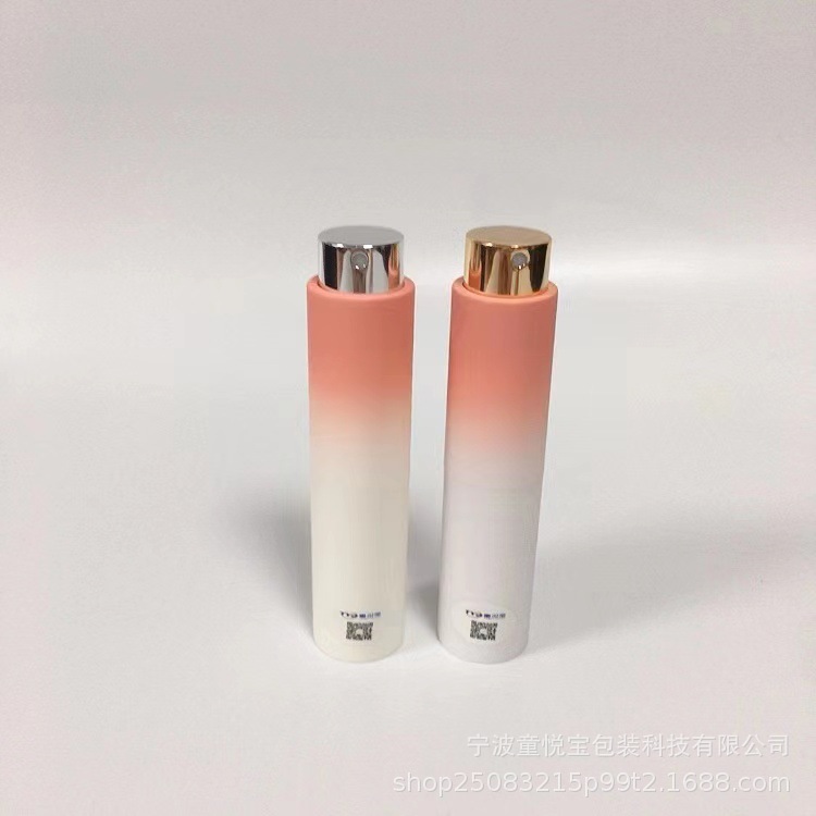 Fabricantes de botellas de perfume recargables telescópicas giratorias de 8 ml con pintura táctil y de color degradado, botellas de spray bucal, etc., en stock, entrega inmediata.