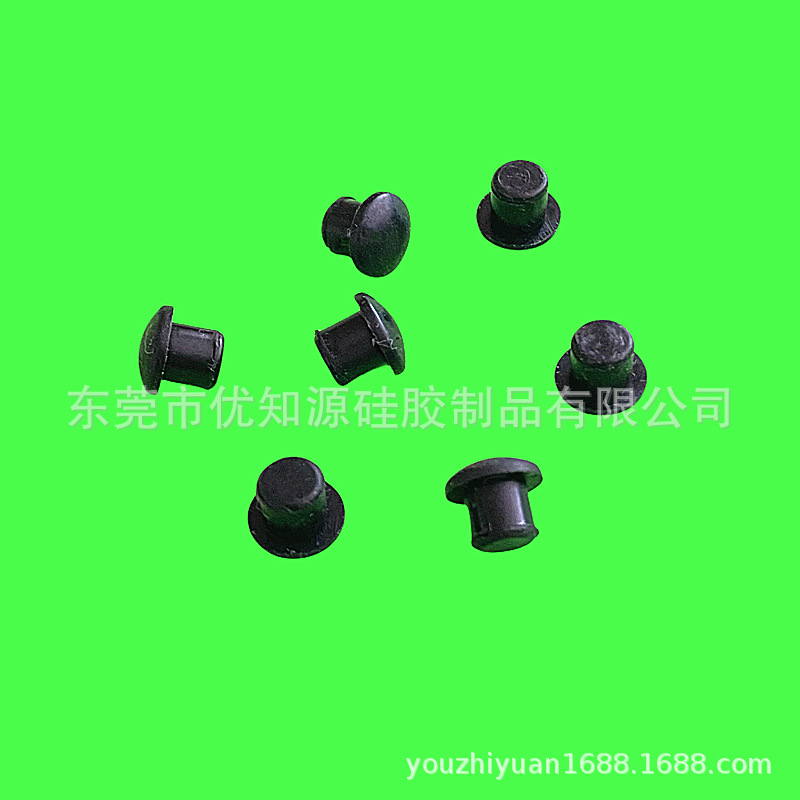 厂家直销 弧面黑色实心硅胶塞 防尘密封硅胶堵头 螺丝孔橡胶塞