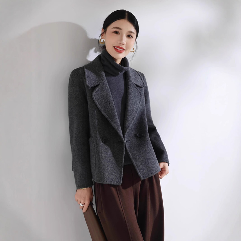 Special Offer Korean Style Versatile Short Autumn and Winter Loose Woolen Coat for Petite Women, Double-Sided Wool New Coat for Women