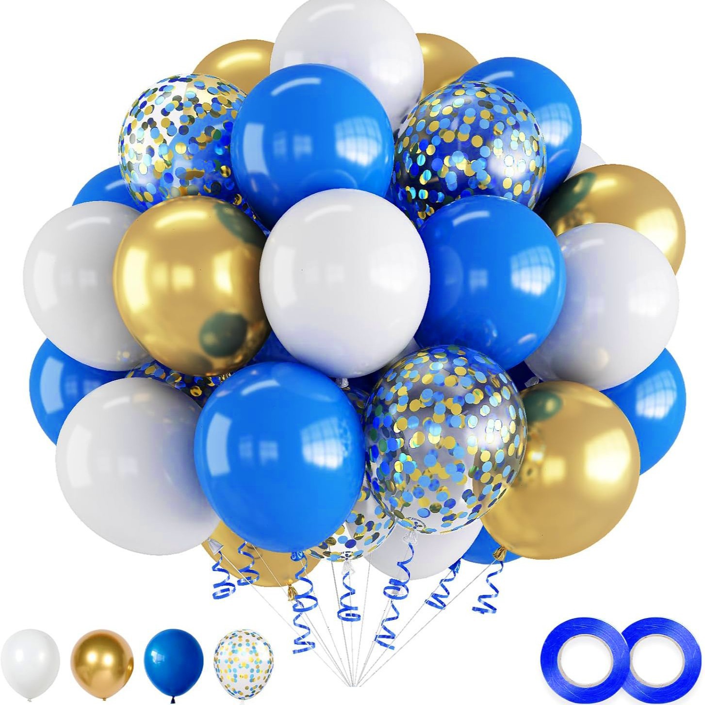 30pcs Blue Gold Set para enviar cinta