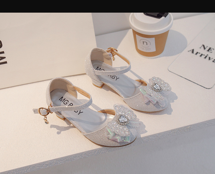 Kinder 2024 Frühjahr Neue Nette Mädchen Wasser Diamant Prinzessin Leder Kristall Baby Bogen Einzelnen Schuhe_voghion.com