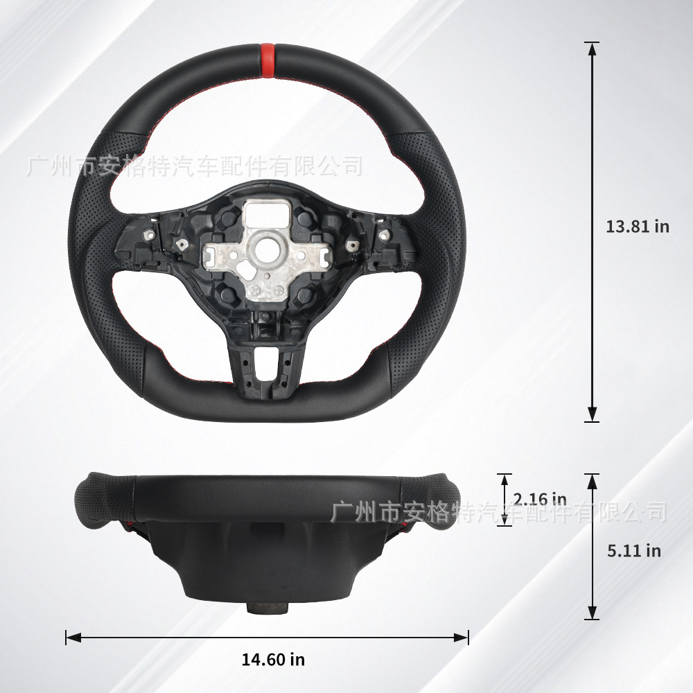 Suitable for Volkswagen Golf 6/Mk6 Golf Gti Gli Full Leather Car Steering Wheel Modification