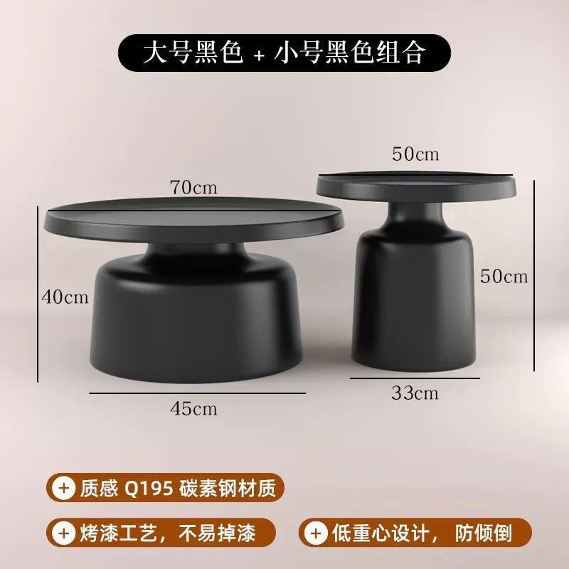 リビングルーム マティーニ コーヒーテーブル 小さなアパート クリームスタイル コーヒーテーブル サイドテーブル シンプル B&B 北欧スタイル アイアン コーヒーテーブル 組み合わせ|undefined