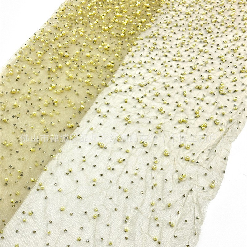 Gradiente unilateral broca caliente para aumentar la tela de malla de bola de burbuja alta moda vestido de moda tela de vestido de moda LACE image 4