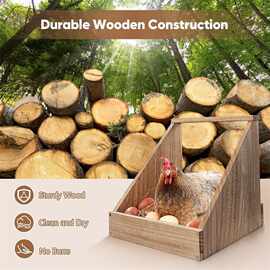 木质鸡巢箱家禽栖息地用品木制鸡舍家居壁挂式鸡产蛋筑巢盒