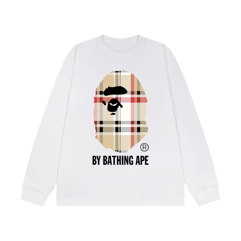 BAPE Check By Bathing Ape Long-Sleeve T-shirt White