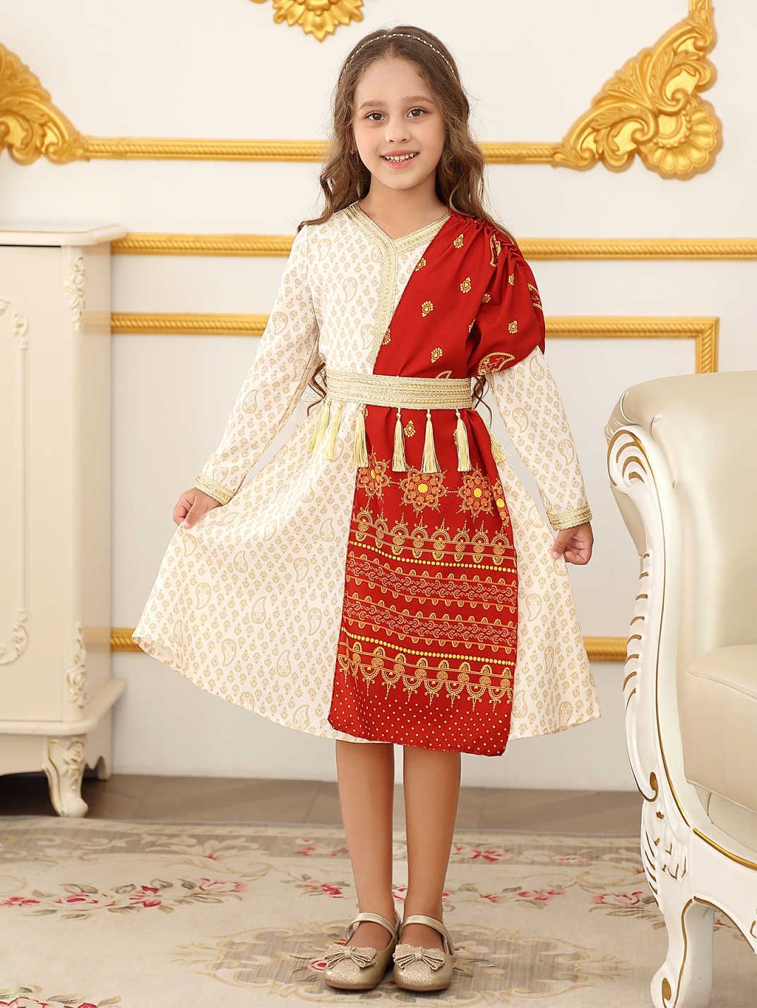 Comercio exterior vestido de niña característica estilo nacional vestido de boda vestido de niños transfronterizo nuevo vestido de ropa infantil