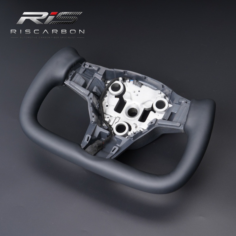 Suitable for Tesla Model 3 Model Y Black Tesla Half-Style Yoke Steering Wheel with Heating