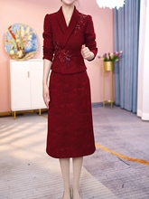 加绒加厚长袖连衣裙女2025秋冬新款复古国风重工刺绣假两件裙子