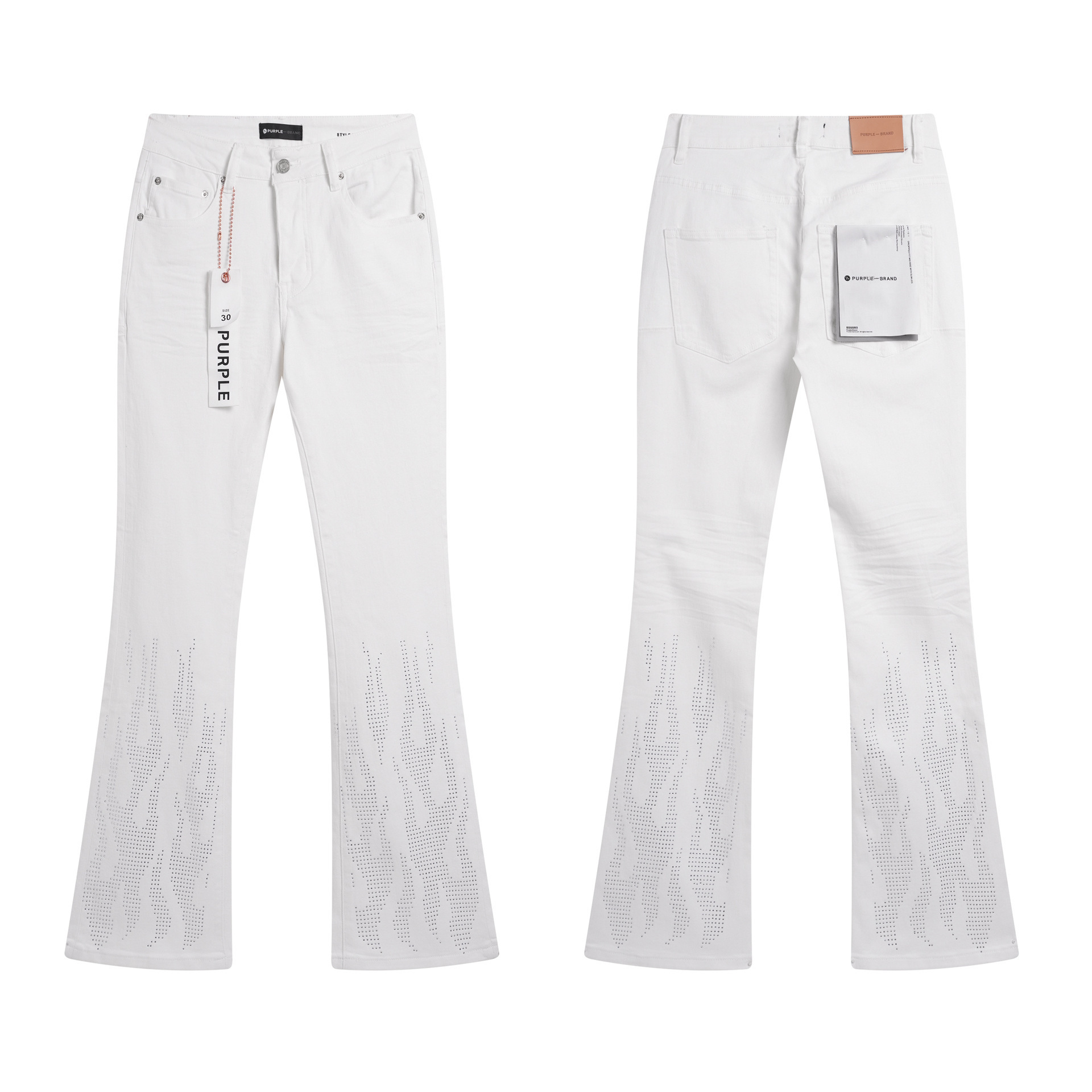 Purple Brand P004 Jeans Flamed Flare White