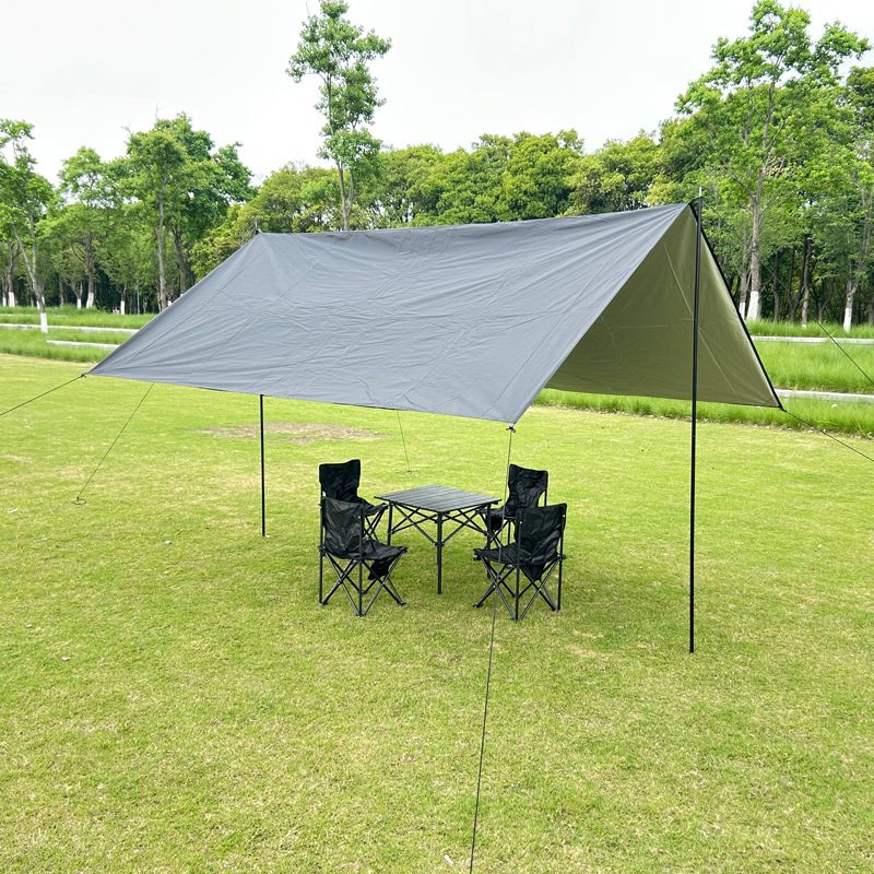 Outdoor Canopy Tent Camping Sunshade Tarp Folding Portable Large Canopy for 4-8 People