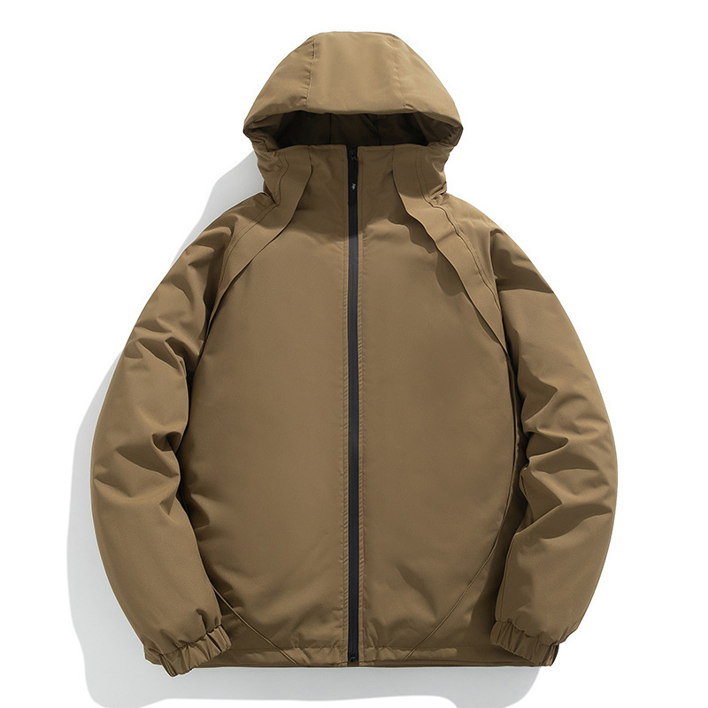 Warm cotton-padded jackets for men and women, winter cotton-padded coats, new autumn and winter styles for couples and students, faux two-piece puffer jackets