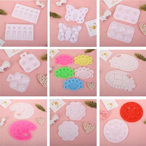 Creative Multi-functional Small Plum Blossom Color Palette Paint Palette for Children's Doodle DIY Painting Tools Small Plastic Plate