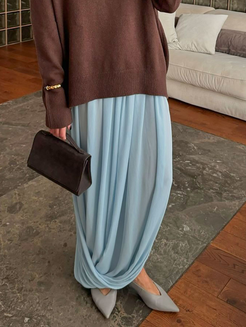 fashionable shiffon long design elegant long skirt